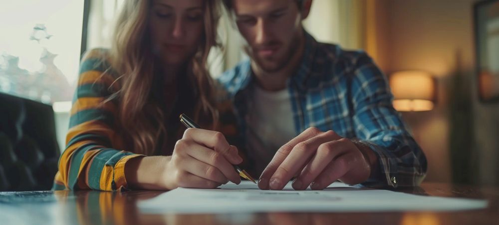 a couple protects their future with a prenuptial agreement